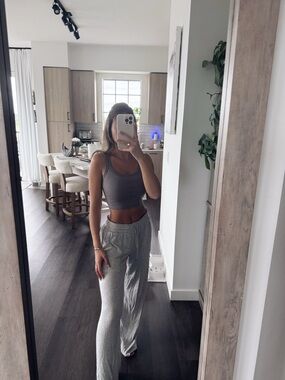 Stars Above Gray Wide-Leg Lounge Pants (XS)